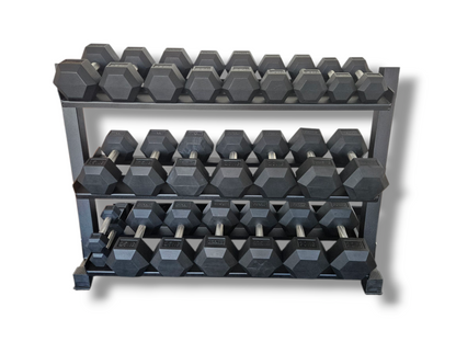 Set Manubri Esagonali Professionali (2,5 - 30 kg) + Rastrelliera – Cozzo Strength Equipment